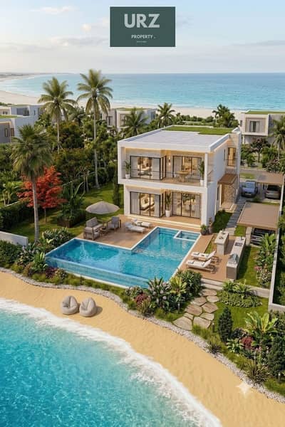 فيلا مستقله FULL SEA VIEW بتشطيب كامل وبخصم 40% في الساحل الشمالي بجوار واتر واي و سول و لافيستا ودقايق من بيت البحر و سيلفر ساندس و الماظة باى