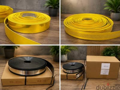 شريط لف حروف (pvc)  مسمط ومخرم  اسود وذهبي 6.5  سم  و8 سم