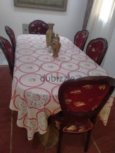 حجرة سفرة خشب زان اللون بنى