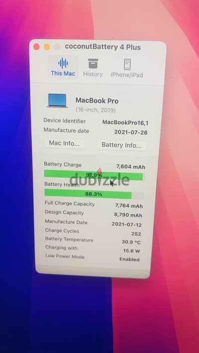 MacBook Pro 16 inch 2019 32 gb ram 512 Ssd