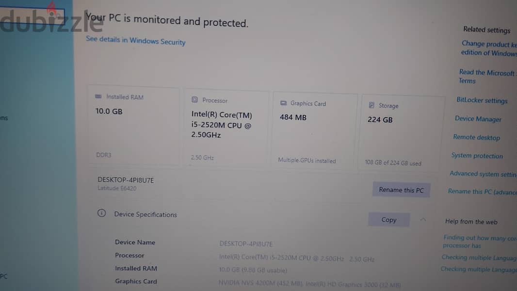 laptop dell 4