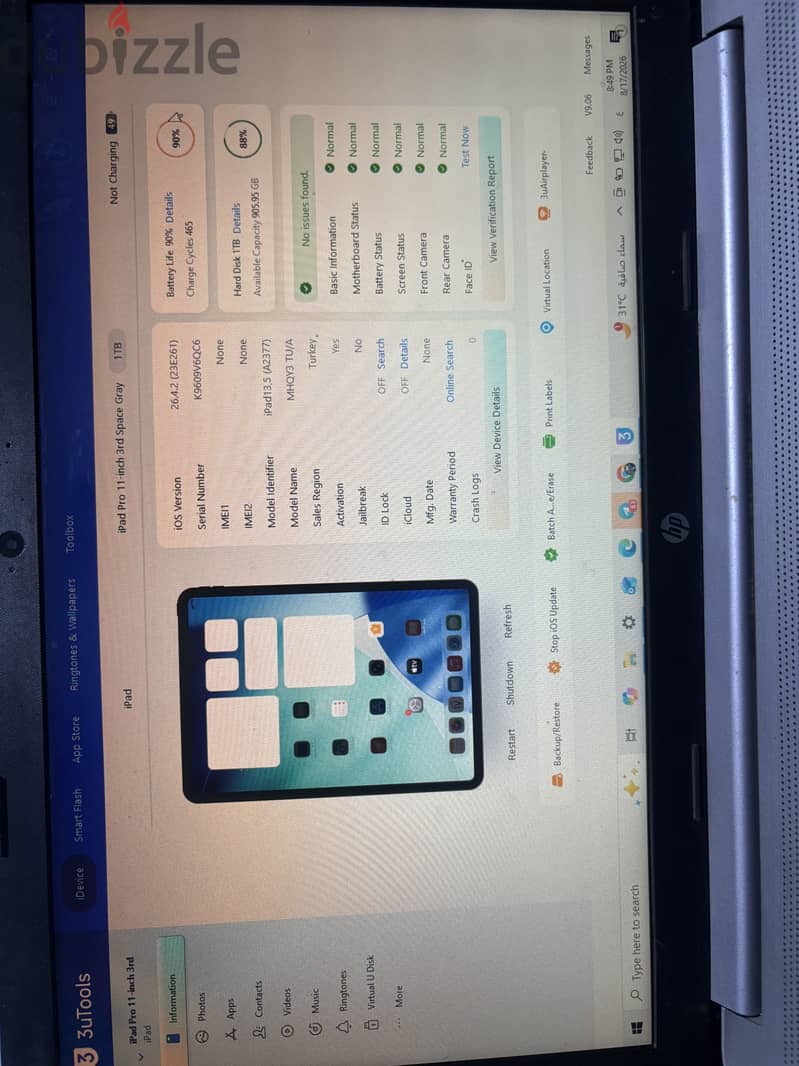 Ipad pro m1 ‍1Tera storage‍ 13