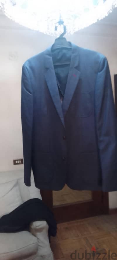 بليزر رجالي جديد براند ELLE HOMME الفرنسي الأصلي Slim Fit