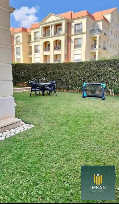 260m² duplex with a 100m² garden for sale in Regents Square Compound, New Cairo, next to Al Ahly Club.