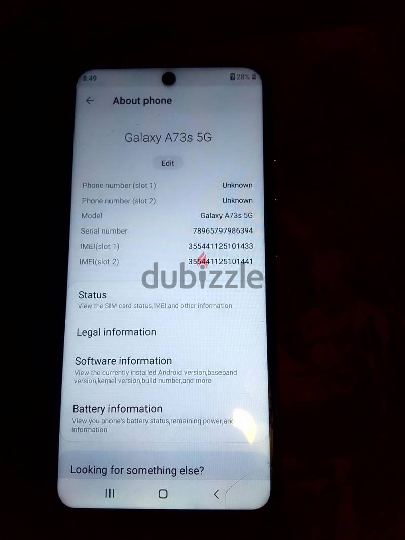Samsung a73s Coby 2