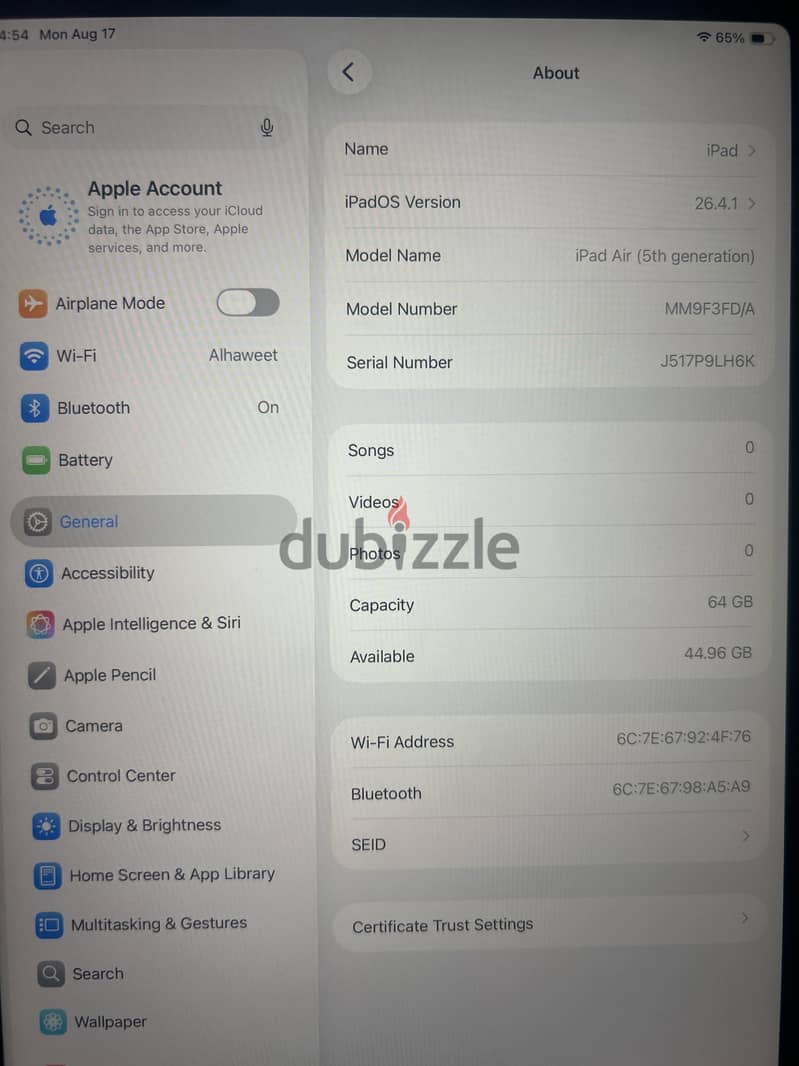 Ipad Air 5 (M1) 2