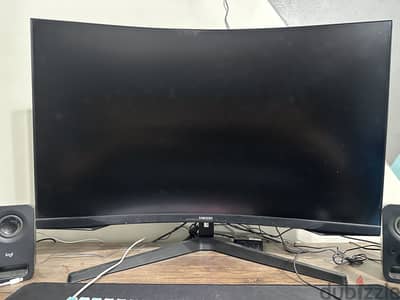 شاشة samsung odyssey g5 g55c ٣٢ بوصة بضمان اكتر من سنتين