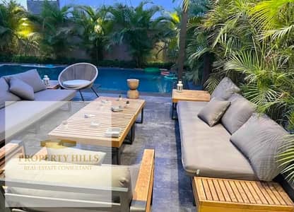 Town Villa for Sale No Down Payment Installments up to 8 Years Best Price 270 sqm 4 Bedrooms Open Pool View in a Compound New Cairo