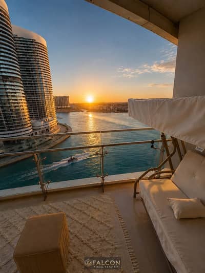 1st-row sea Triple View Finished+ACs ROI $$ FULL SEA VIEW Apartment for sale with VIP service in El Alamein Towers North Coast