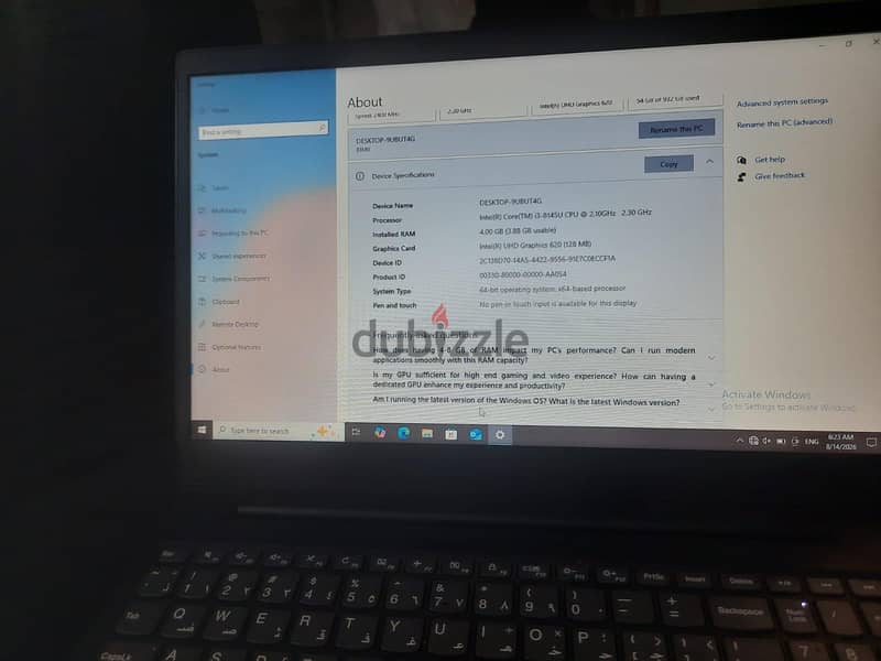 Intel Core i3-8145U 6