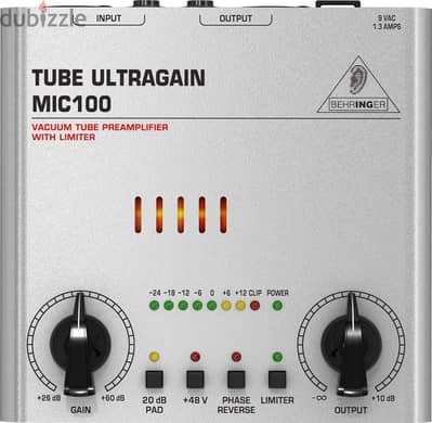 Behringer Tube Ultragain MIC100 كرت ومضخم صوت الجيتار  والمايك