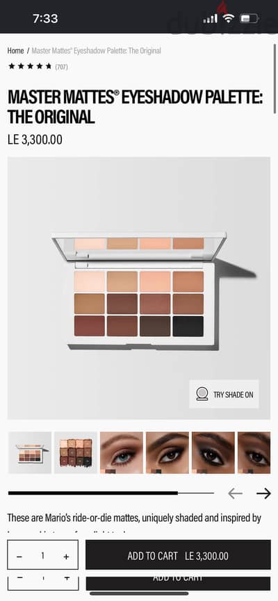 Make Up By Mario Palette - Original & Brand New