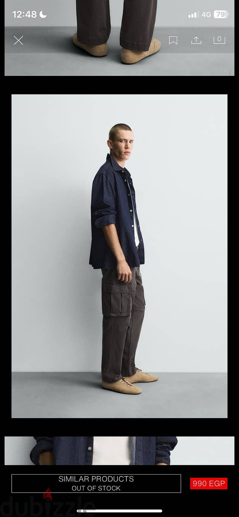 Zara Cargo Pant (Grey) 2