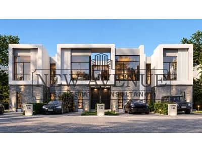 Lowest price Finished Townhouse first row directly overlooking the lagoon in North Coast delivery this year, with a prime location - Azha