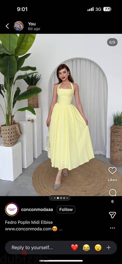 فستان سواريه اصفر dress