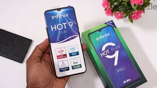 جهاز infinix hot 9 ممنوعات  بلزقه الضهر بتاعته بكل حاجته سعر لقطه