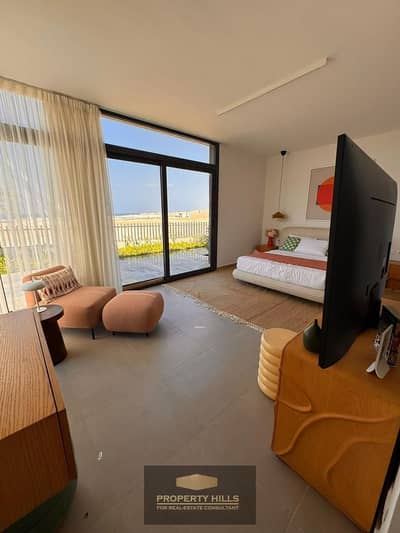Furnished chalet in Garden in Ras El Hikma finished by the sea next to La Vista and Hassan Allam