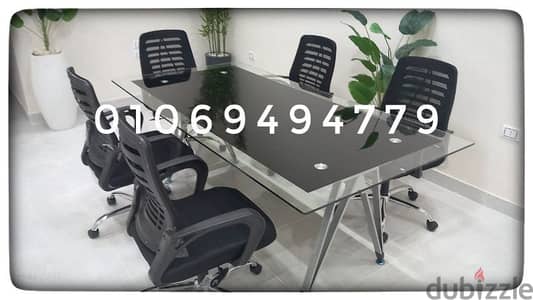ترابيزه إجتماعات زجاج مقاس ٢متر