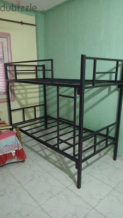 سرير حديد بدورين بملل والسلم والحاجز Furniture oh