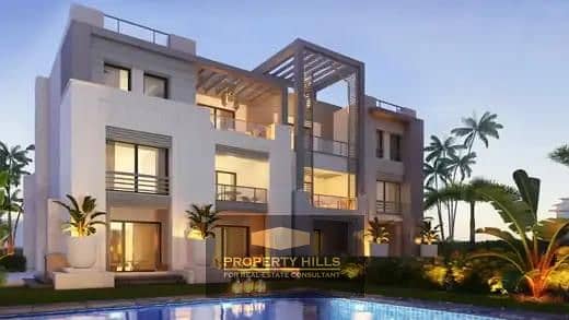 Townhouse with lagoon view, fully finished, immediate delivery next to SODIC and Mountain View Ras Al Hikmah