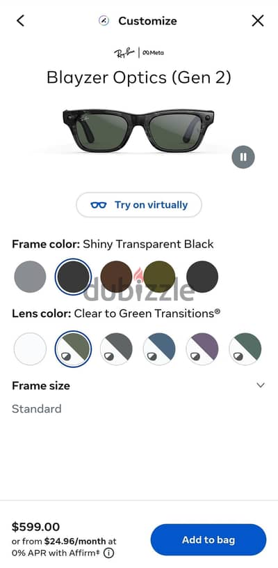 rayban meta 2 blayzer with transition lenses