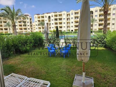 Ground Chalet with Garden For Sale - Fully Furnished with ACs - prime location Overlooking Pool - in Stella Heights Al Alamein