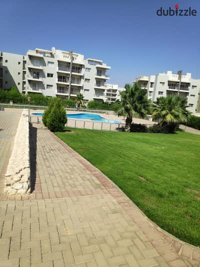 Ground-floor apartment for rent in The Address (Durra) Compound, Sheikh Zayed City Area: 109 sqm + 100 sqm private garden