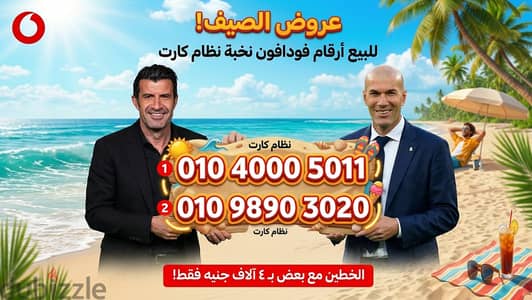 خطين فودافون كارت والتسجيل بالفرع والسعر ٤ آلاف بس الاتنين مع بعض