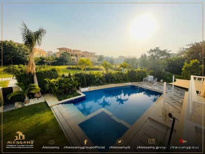 For sale in Madinaty, an independent villa (D) with deluxe finishing - basement - swimming pool - wide garden view