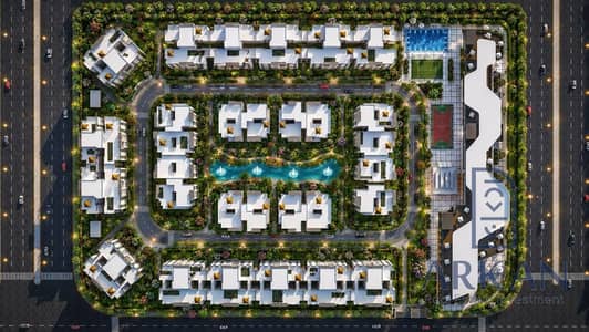 Own your 136m² apartment with a monthly installment of 22,000 EGP, ready within a year, in a compound on Club Street in Hadayek October, next to Sun C