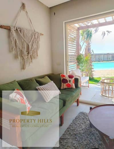Proove Chalet for sale from Sodic at 840 thousand with a sea view, fully finished and equipped with air conditioning - in John Sodic - North Coast