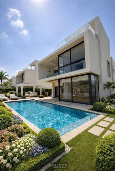 فيلا للبيع كورنر والفيو خيالي علي landscape بالتقسيط في بالم هيلز palm hills new cairo في التجمع الخامس
