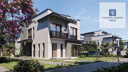 Luxury twin house, 218 sq m, ready for immediate occupancy, prime location overlooking the landscape in One Hyde Park, within Hyde Park New Cairo