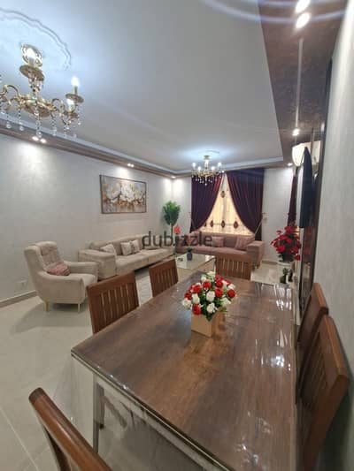 Furnished apartment for rent 131 sqm super lux finishes fourth floor elevator near Avenue Mall mosque and Gate 24 in Phase 8 Al Rehab 2 Al Rehab 2
