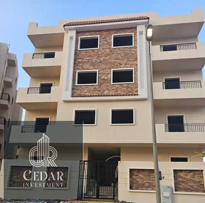 Apartment for sale 195 meters ground floor with garden 105m immediate delivery in the main بيت الوطن a minute from Sheikh Zayed and Dahshour connection