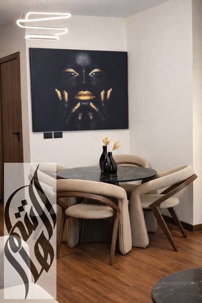 Luxury 124 sqm hotel-style apartment in Madinaty B6, 3 bedrooms, 2 bathrooms, premium finishing, fully AC, fast Wi-Fi, equipped kitchen, EGP 80K/month