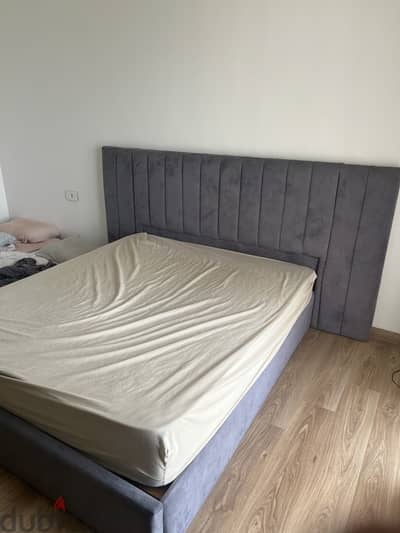 Grey colour bed
