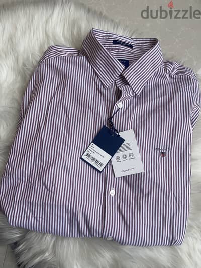 New GANT Reg oxford banker strip shirt