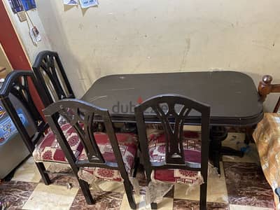 ترابيزة سفرة 4 كرسي جديد بالاكياس