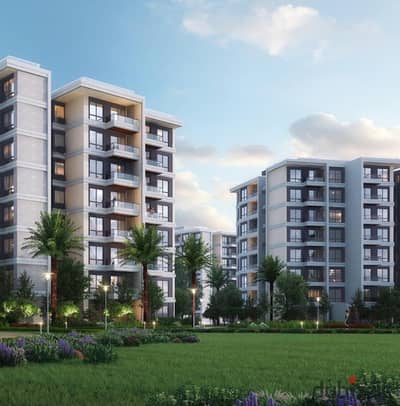 For sale: 98 sqm apartment in Noor City, the best location for living and investment. Highest commercial price, boasting a wide garden view and the lowest total price in the city. Excellent location near services. Apartment available for handover within o