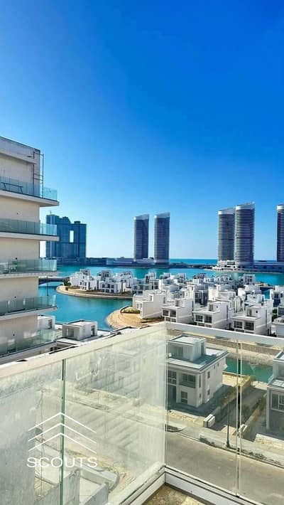 بالسعر القديم شقه للبيع استلام فوري فيو علي اللاجون متشطبه بالكامل في مزارين العلمين الساحل الشمالي north coast بالقرب من مارينا8 marina
