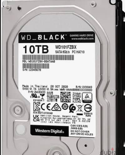 WD 10 TB Black SATA Hard Disk