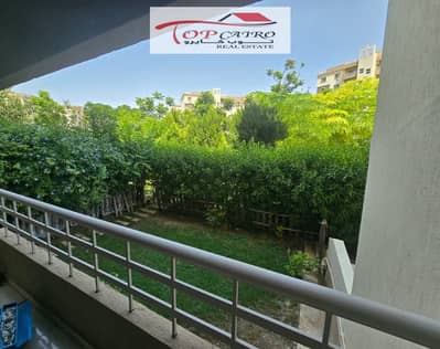 Distinct apartment for sale in Madinaty in B6 ground floor with a garden in a very distinguished location from the services, finishing by Talaat Mostafa Company, price and dues are settled.