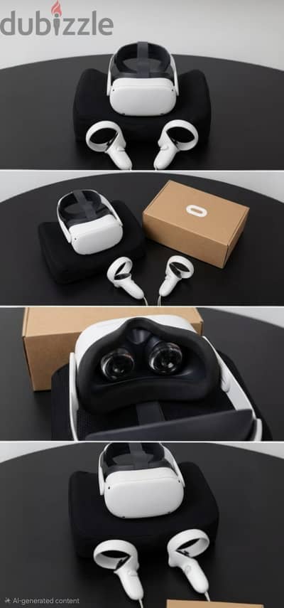 VR ميتا كويست 2، 64 جيجا، ممتازة معاها بوتستراب وكافر للوجه