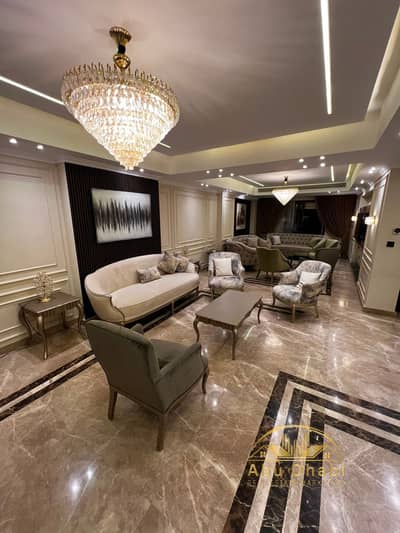 A fantastic deal! A 327 sqm apartment for sale in the prestigious B8 phase of Madinaty, finished to an ultra-super-lux standard, complete with kitchen
