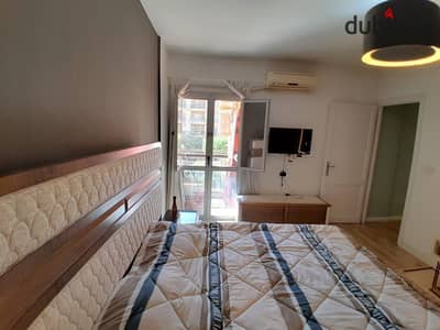 99 sqm apartment for sale in Al Rehab City, near the Eastern Market; prime location. Features custom finishes and comes fully furnished and equipped w