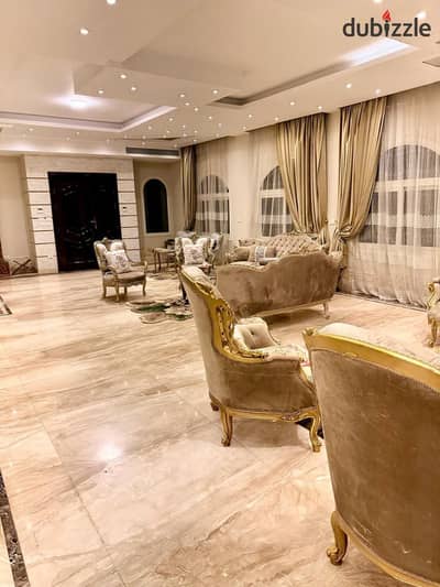 Villa masterpiece for rent furnished in Al Rehab Hills with swimming pool