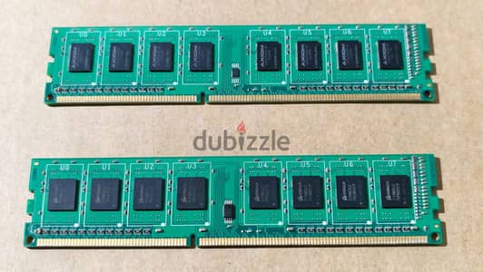 رامات  8 جيجا  DDR3 - (1600 mhz )  (2 قطع ) القطعة 4 جيجا ب 200