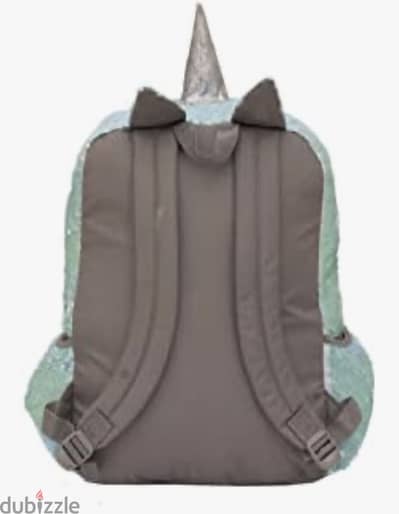 Cubs bag sparkle teal color with unicorn on the top letter m