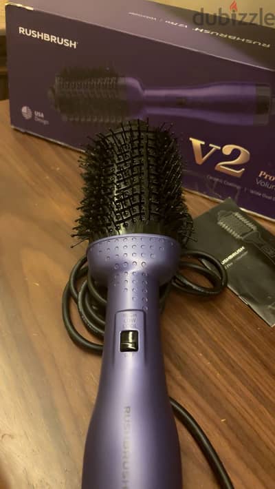 Rush Brush V2 Pro Volumizer أصلي بالعلبة - بحالة الزيرو كتبتو كده